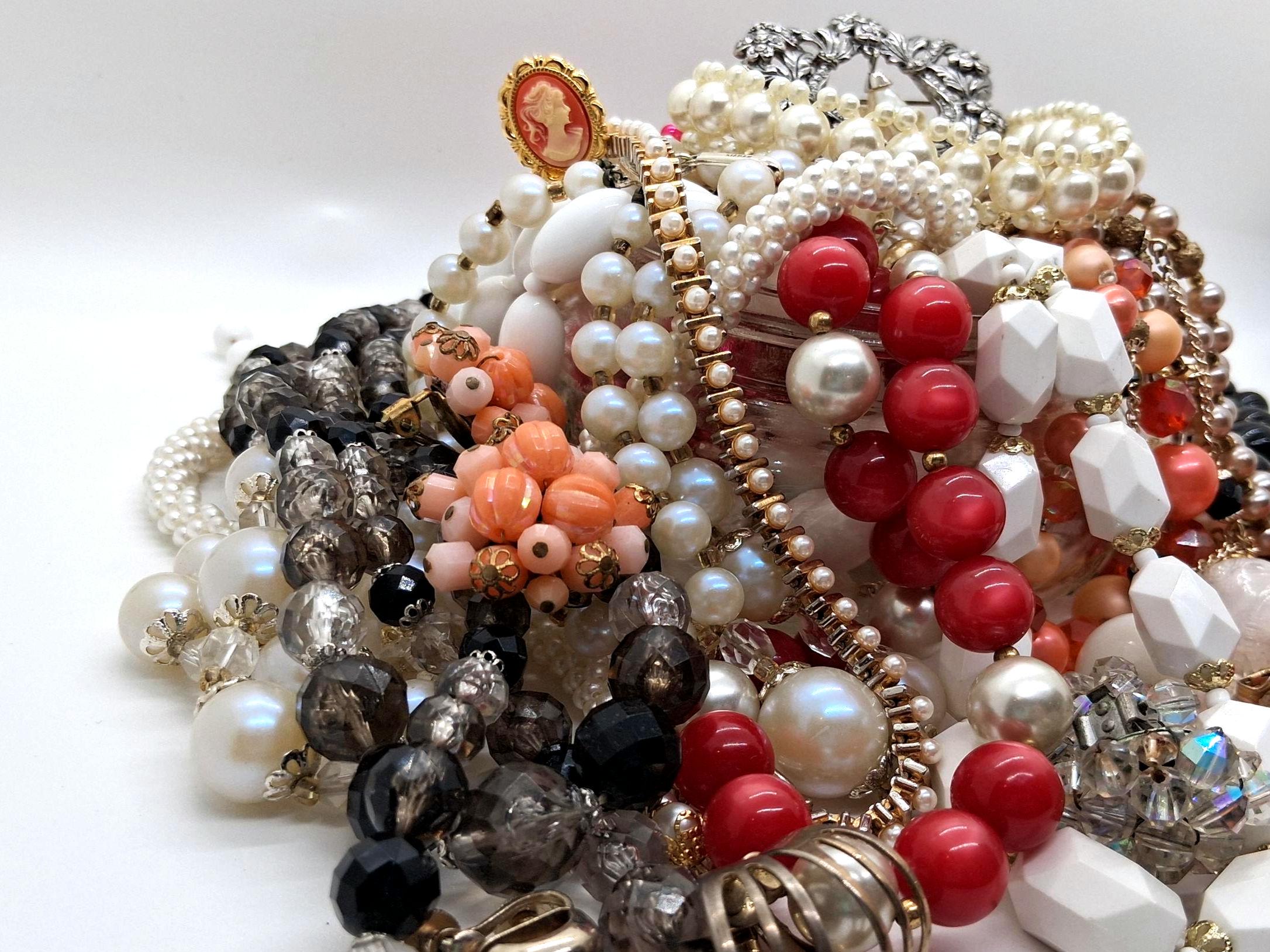 Curated Vintage Jewelry Bundle- 20+ Piece Mystery Jewelry Jar With Some ...