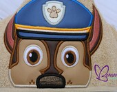 Paw Patrol Police Dog with loop for hanging and a  perfect gift with Customizable Name Hooded  and for Beach or Swimming towel.