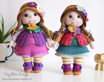 Crochet Pattern-ENGLISH&TÜRKÇE-Amigurumi Emily Doll,Amigurumi Doll Pattern, Crochet Doll Pattern,Amigurumi Doll PDF, Instant Download