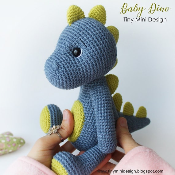 Crochet Pattern-english and Turkce-amigurumi Baby Dino - Etsy Singapore Crochet Pattern-english and Turkce-amigurumi Baby Dino - Etsy Singapore