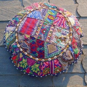 Floor cushion cover - meditation cushion - round floor pillow cover | Indian  cushion seating - boho throw pillow | hippie floor seating