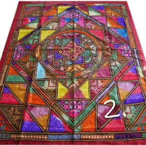 Ethnischer Tischläufer Aus Baumwolle – Handbestickt, Orange, 50,8 X 101,6 Cm Für Esstisch & Deko