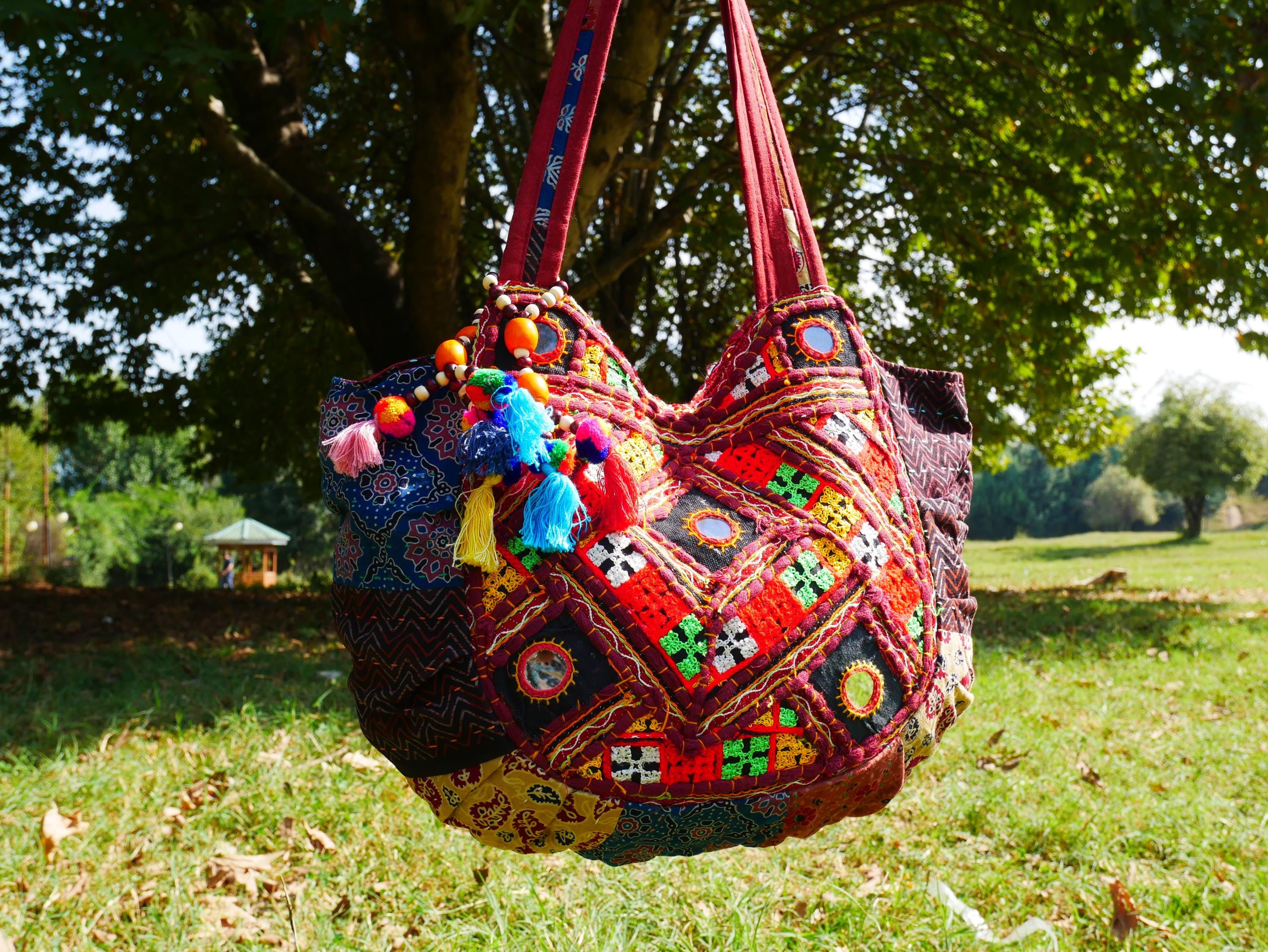 Sac à Main Patchwork Hippie Multicolore New-York Style - Avec Poches, Neuf Sans étiquette