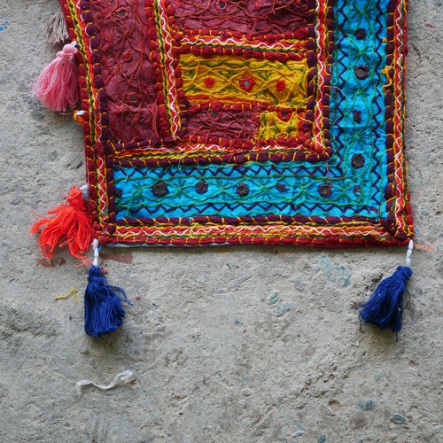 Indian Toran XXL window valance | boho curtain bohemian wall tapestry | colorful orders window decor - ethnic, hippie wall decor |