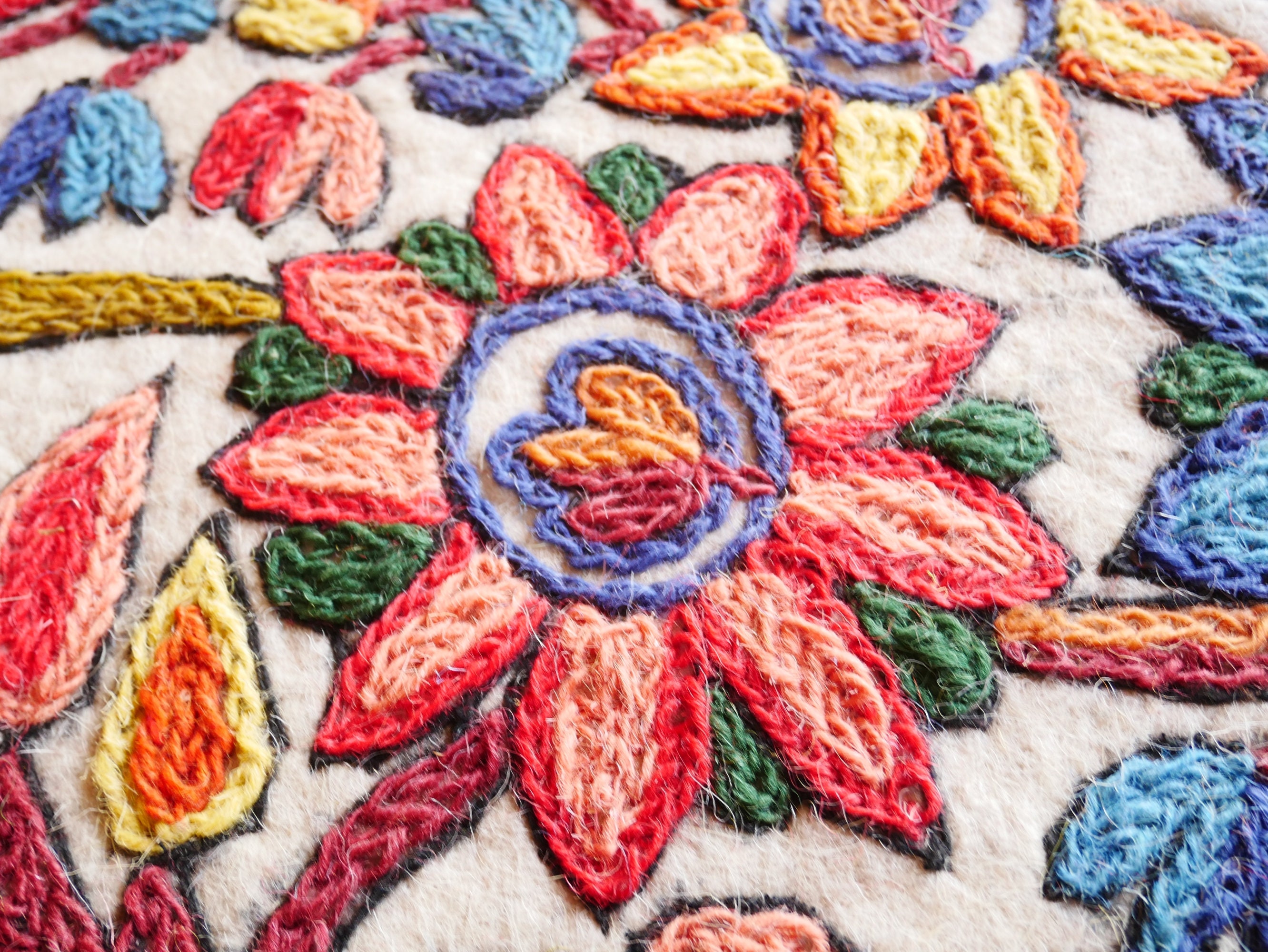 Indian Runner Rug Yoga Rug Long Felt Rug Mat Kashmiri Etsy UK