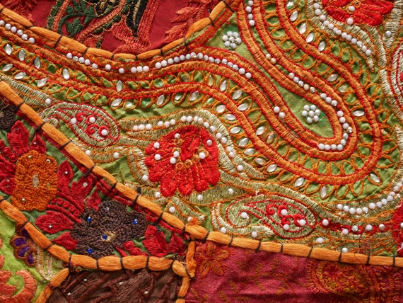 Bhawana Handicrafts Sari Patchwork Wall Hanging Tapestry Indian Vintage Bohemian Wall Tapestry Art Curtain Wall Decor Backdrop Art Handmade Wall Hanging Bhawana Handicrafts Sari Patchwork Wall Hanging Tapestry Indian Vintage Bohemian Wall Tapestry Art Curtain Wall Decor Backdrop Art Handmade Wall Hanging