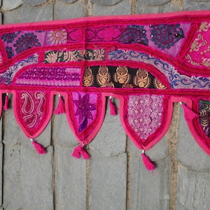 Indian door hanging Toran boho curtain handmade door valance, window decor, bohemian wall hanging, hippie home decor