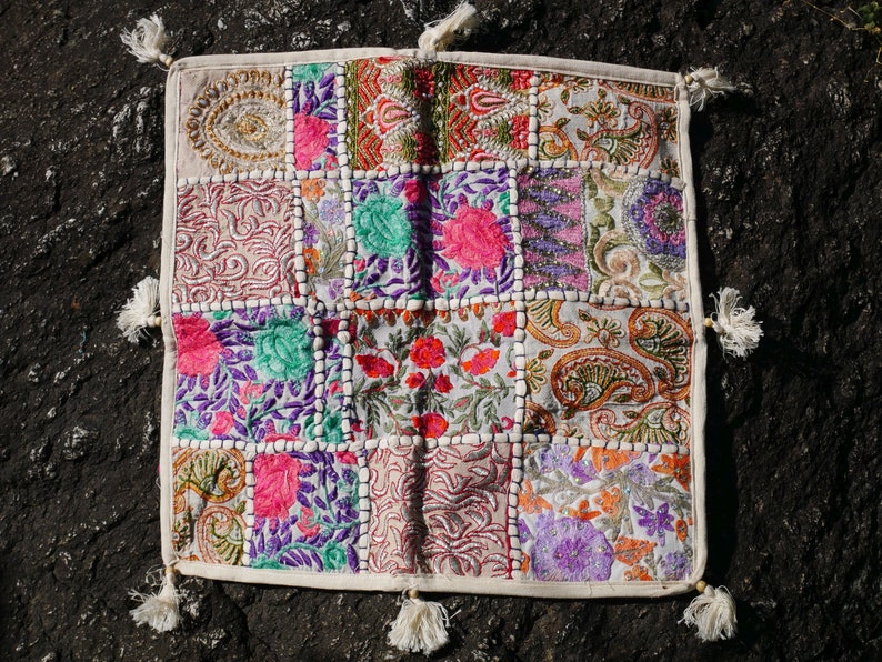 Boho Bodenkissen Indisches Sitzkissen buntes | Etsy