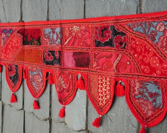 Door hanging - Indian Toran - Boho curtain - colorful window valance - van or camper decor - colorful hippie home decor