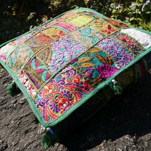Indian floor pillow | meditation cushion | Floor cushion cover for bohemian floor seating or as decorative throw pillow | NO INLET