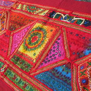 Indian Wall Hanging Maroon Colored Bohemian 60"Patchwork Beaded Runner Tapestry Indian Wall Hanging Maroon Colored Bohemian 60"Patchwork Beaded Runner Tapestry