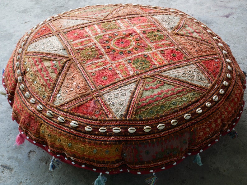 Round Floor Cushion bohemian Masala Round Etsy