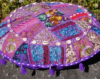 Boho floor pillow Meditation cushion Indian floor seating round floor  cushion cover for bohemian decor NO INSERT