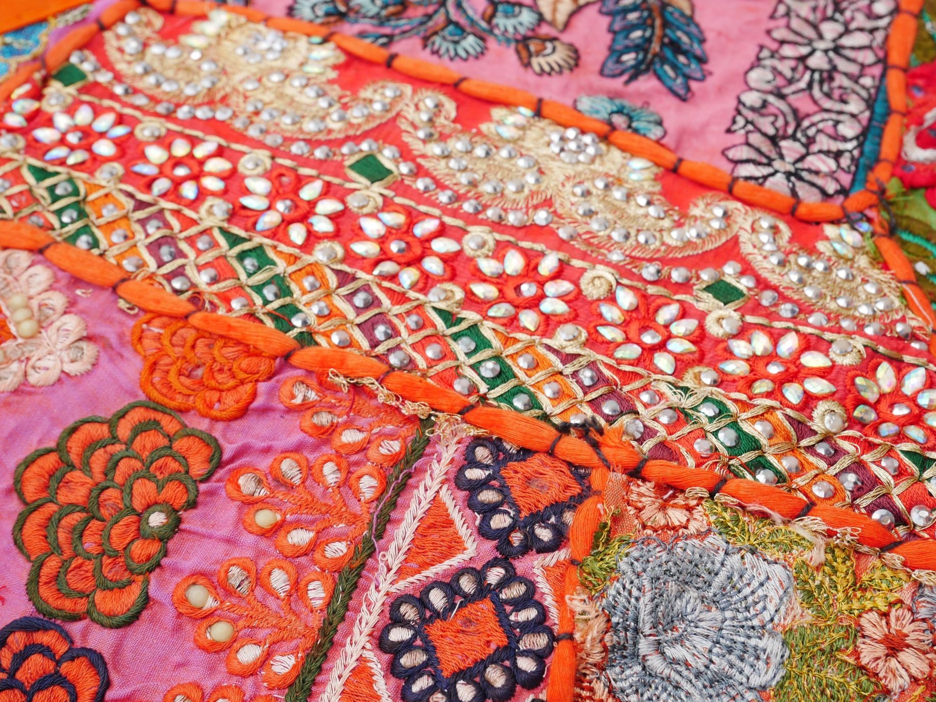 Boho Tapestry Wall Hanging Table Runner Vintage Sari Etsy