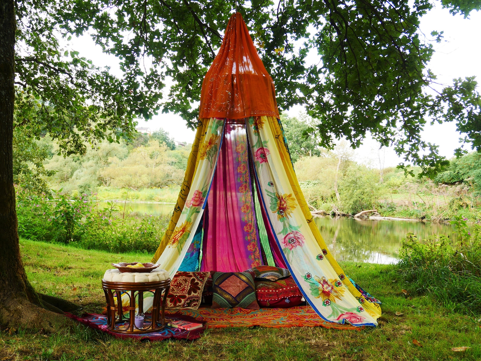 Saree Canopy Boho Hanging Tent Indian Bed Canopy Etsy