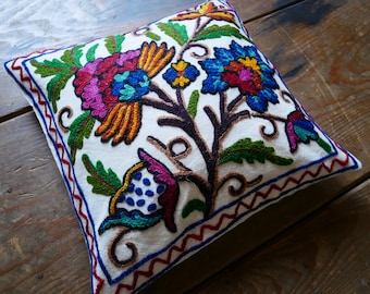 Federa per Cuscino Ricamata Decorativa, 45,7 X 45,7 Cm, Motivo Mandala