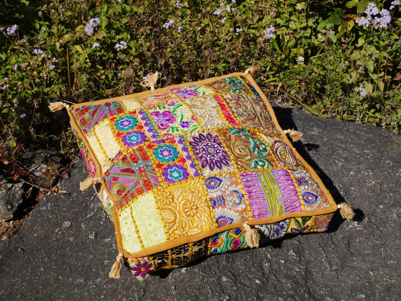 Boho Bodenkissen Indisches Sitzkissen buntes | Etsy