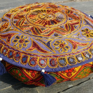 Meditation cushion - round floor cushion - bohemian decorative cushion - boho floor pillow - indian seating Mandala cushion hippie decor