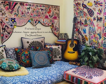 Tapisserie murale patchwork de style africain à suspendre en tissu pour chambre à coucher, salon, décoration d'intérieur, 152,4 x 130,2 cm, douce pour