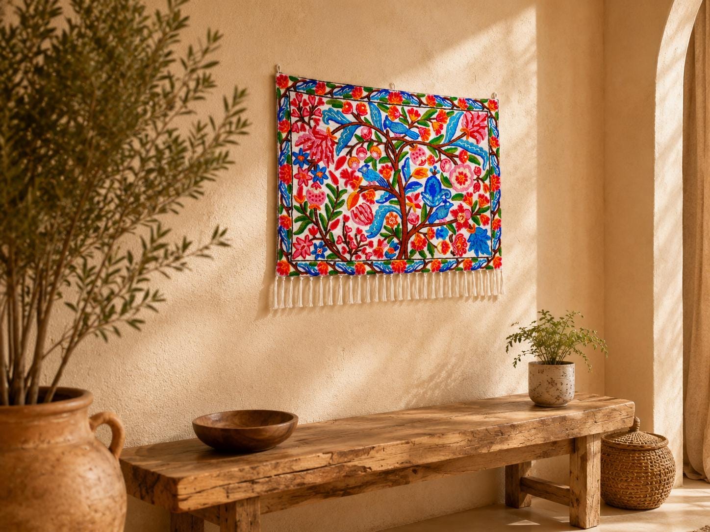 Kantha Embroidery Wall Hanging - Etsy
