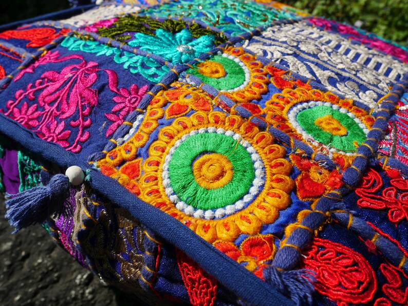 Boho Floor Pillow Blue Floor Pillow Cover Meditation Etsy