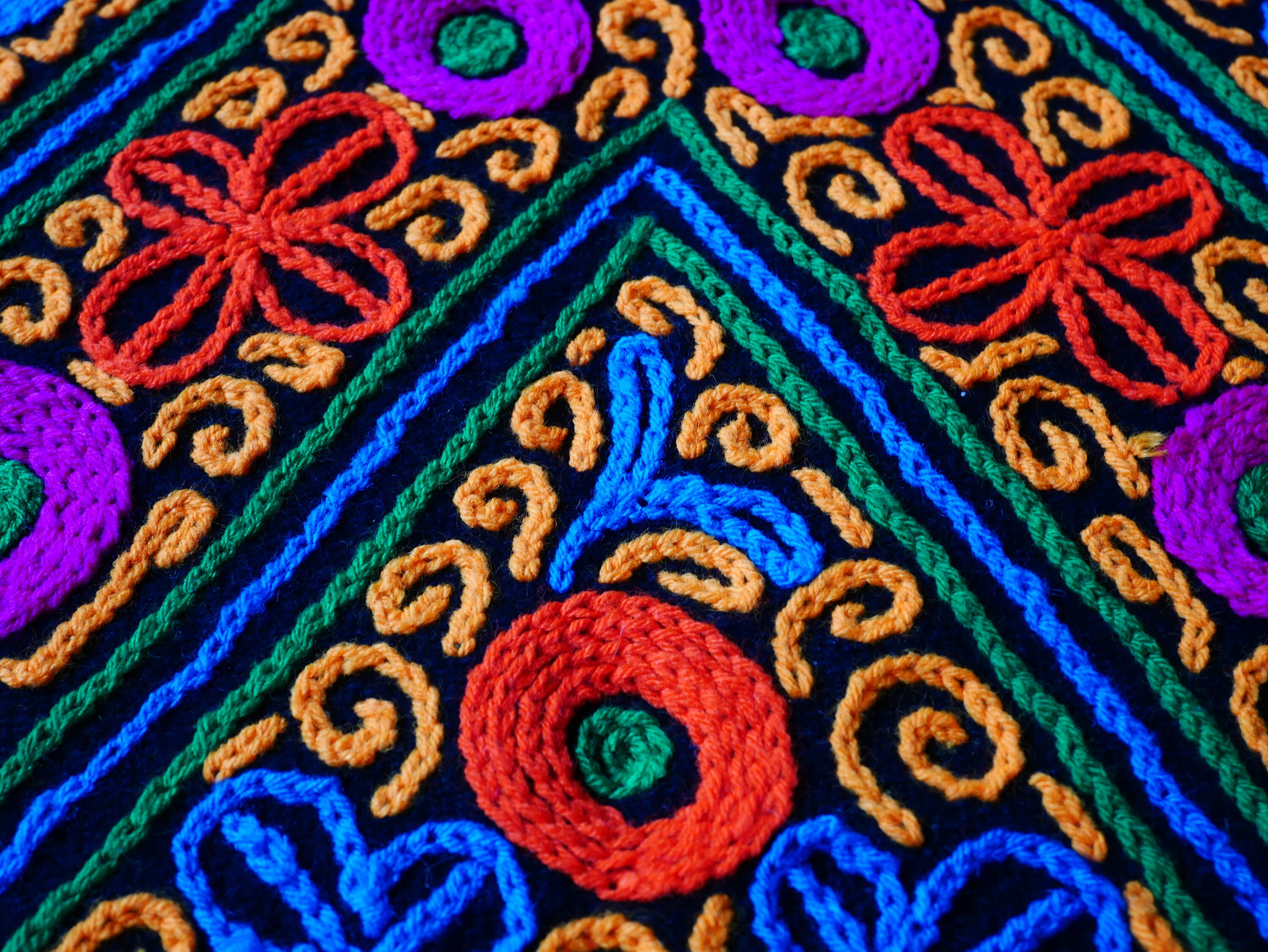 Boho Bed Throw Handmade Kashmiri gabba 6x9 Wool Etsy