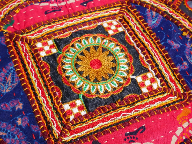 Mandala Sitzkissenbezug Meditationskissen indischessitzkissen, boho chic, hippie Sitzsack für Bodensitzecke kunterbuntes Bodenkissen Bild 4