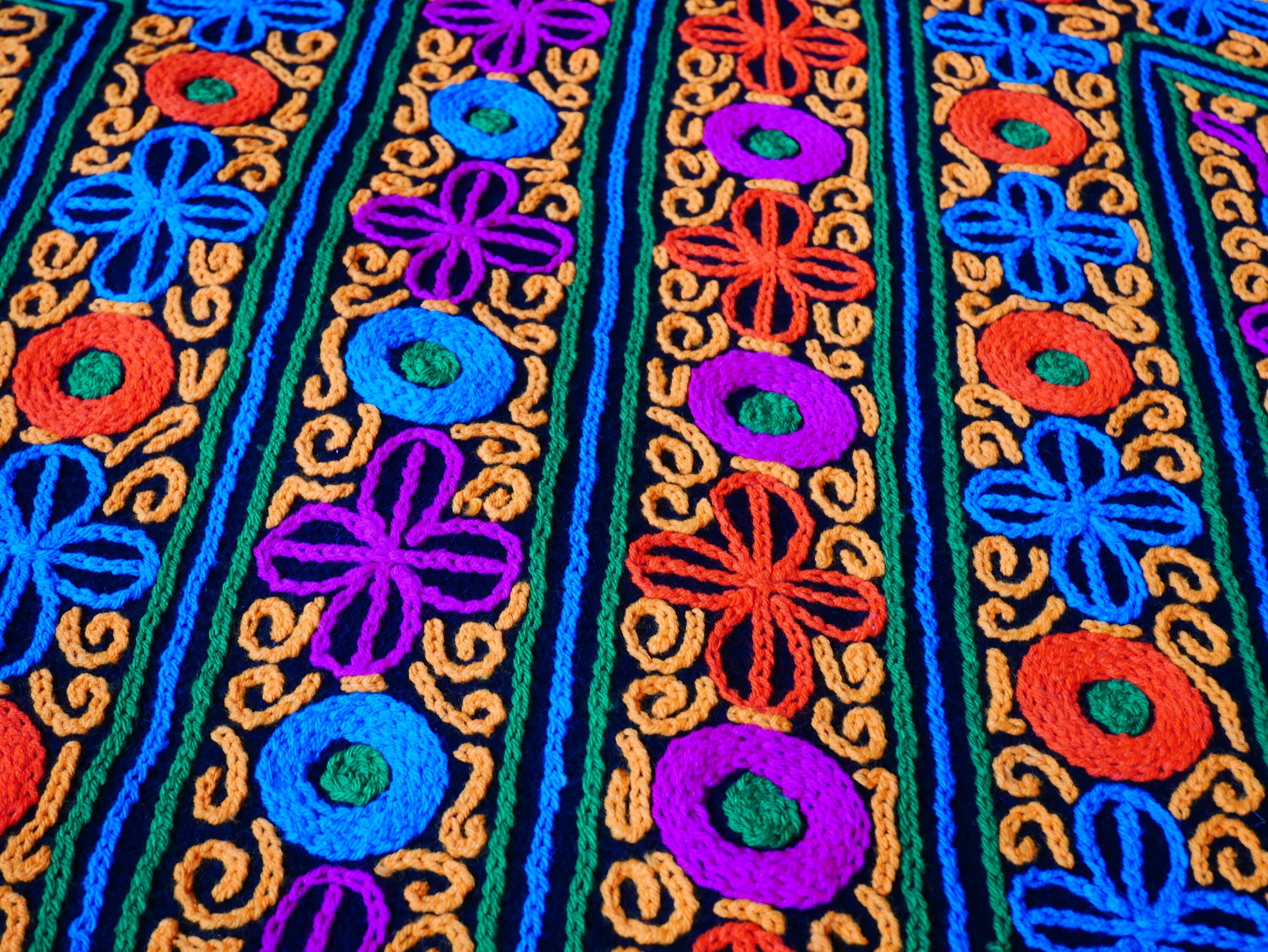 Boho Bed Throw Handmade Kashmiri gabba 6x9 Wool Etsy