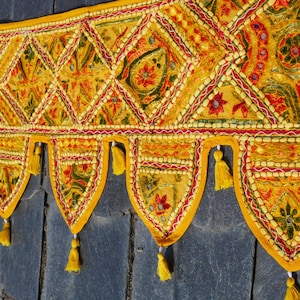 Indian door hanging, colorful toran, Boho tapestry handmade door valance, window decor, hippie wall hanging, bohemian decor Door Toran