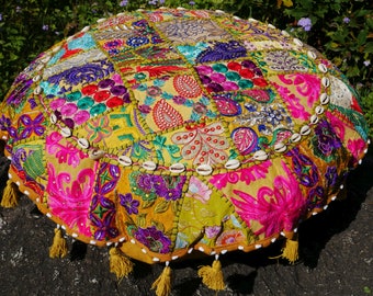 Large floor cushion - meditation cushion 24-30 " | round floor pillow cover - boho, hippie decor | Indian floor seating | Cover only