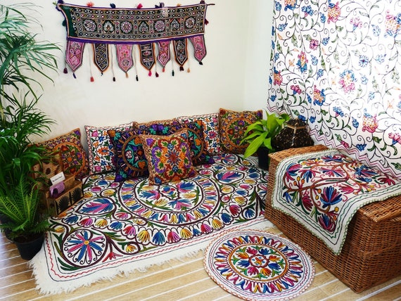 hippie floor pillows