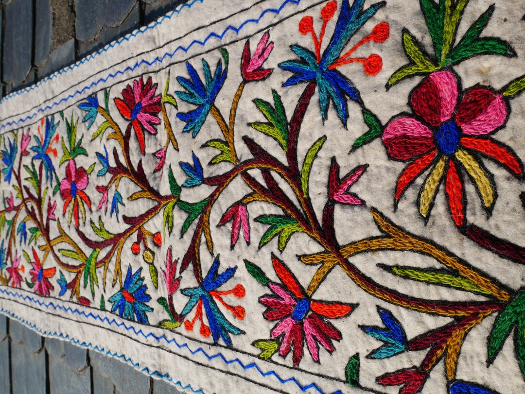 Indian Runner Rug Floor Runner Decorative Rug, Felt Rug Wool Namda Rug ...