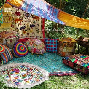 Hippie Decor SET Floor Seating Area Boho Canopy With - Etsy Hong Kong