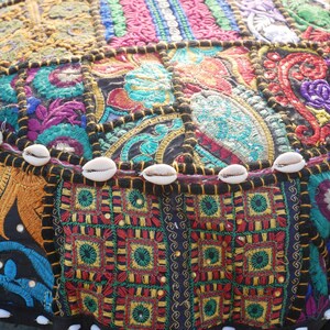 Large floor cushion - meditation cushion 24-30 " | round floor pillow cover - boho, hippie decor | Indian floor seating | Cover only image 10