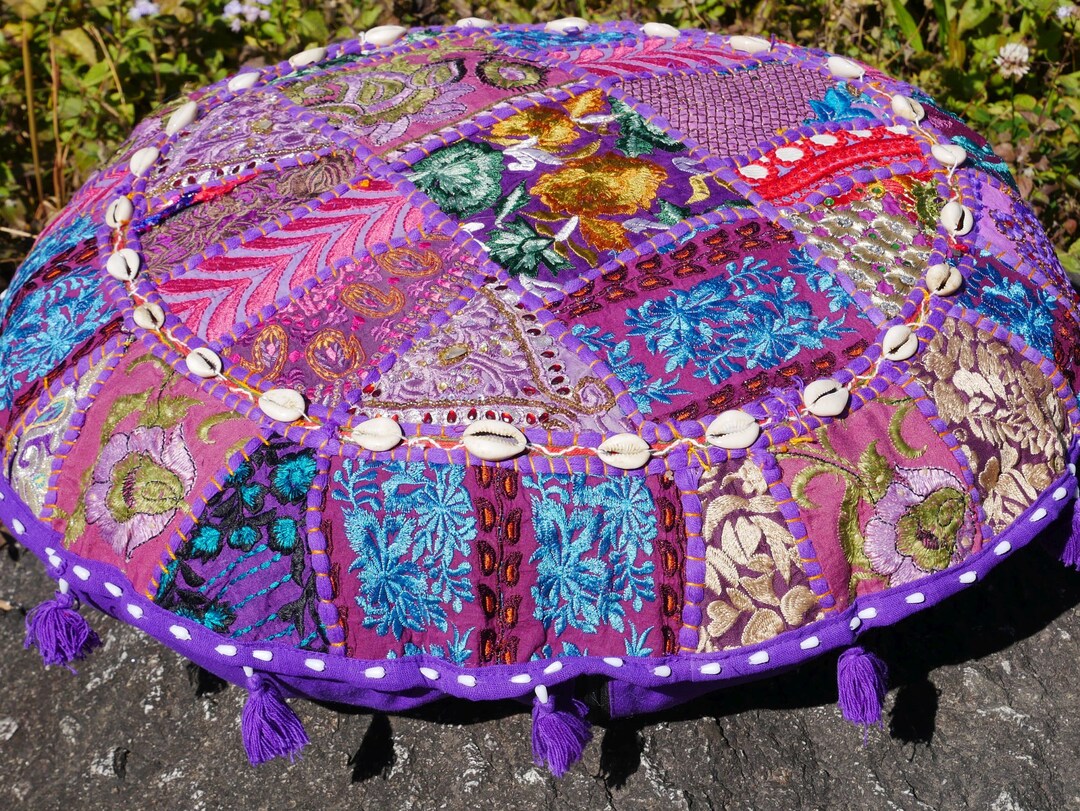 Floor Pillow Buckwheat Filled Meditation Cushion Indian Floor Seating