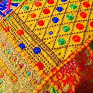 Boho cushion cover Indian throw pillow 24x16 colorful, decorative pillow case for bohemian decor | patchwork pillow hippie cushion COVER image 11