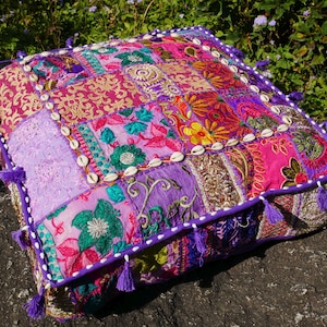 Large Floor Pillow - Indian Floor Cushion Cover | Boho Cushion Seating ...