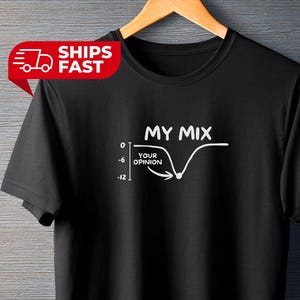 Camiseta "Equalize sua opinião" para Engenheiro de Som, Camiseta com estampa de Mixador de Áudio, Camiseta engraçada para Técnico de Som, Presente para Equipe de Áudio e Vídeo da Igreja, Camiseta para Equipe de Louvor