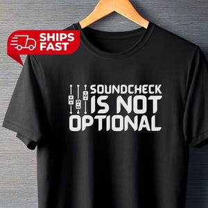 Camiseta "A passagem de som não é opcional" para engenheiro de som, camiseta gráfica para técnico de áudio, camiseta engraçada para DJ, presente para técnico de som da igreja, vestuário para equipe de louvor ao vivo