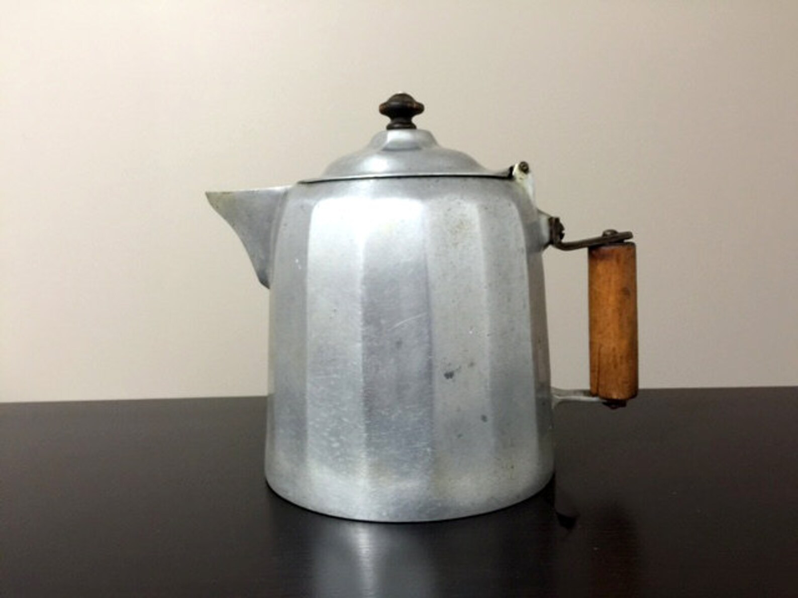 Antique Wagner Ware Sidney Aluminum 3 Qt Colonial Coffee Pot Etsy