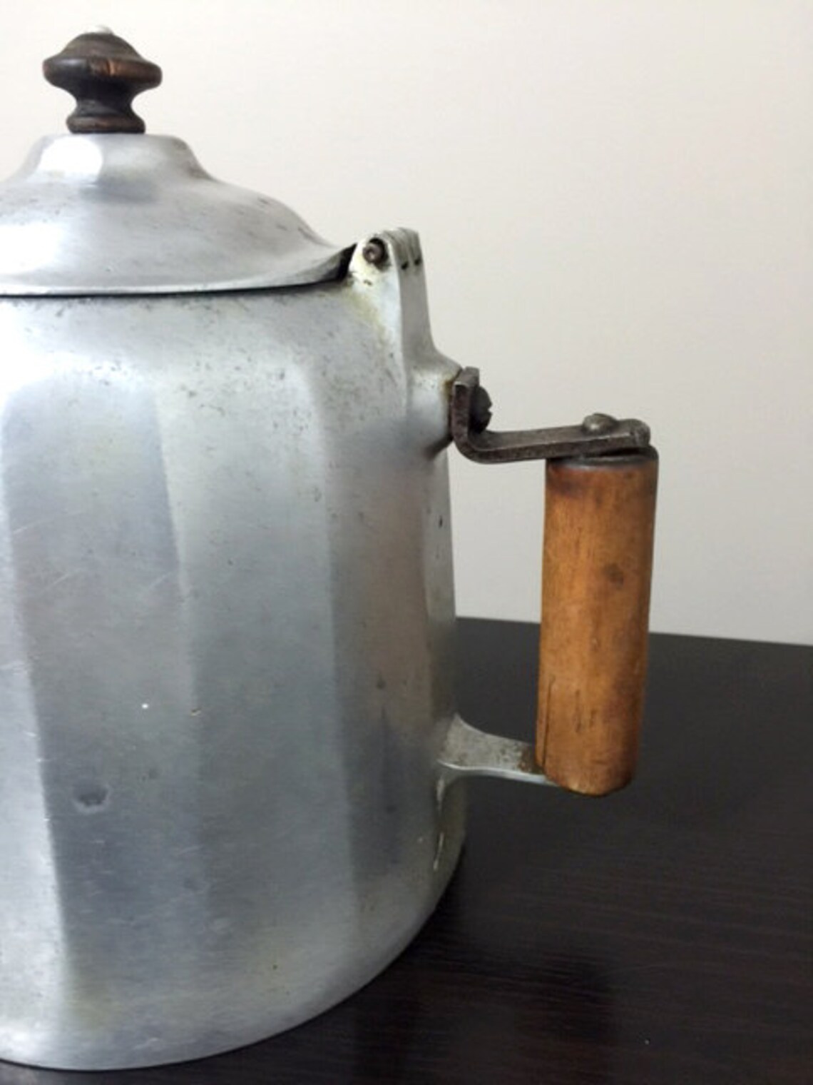 Antique Wagner Ware Sidney Aluminum 3 Qt Colonial Coffee Pot Etsy