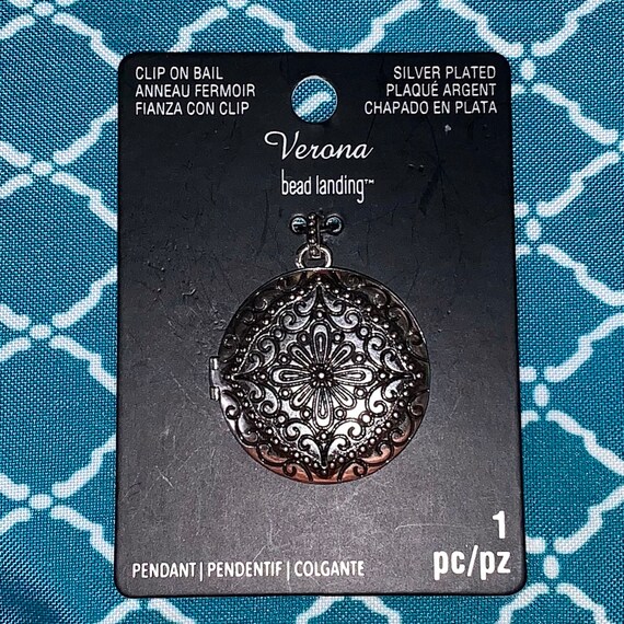 Brand New Silver plated Large Filigree Locket Verona by Bead