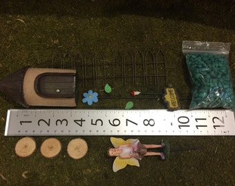 Fairy Garden Kit, Fairy Garden Starter Kit,DIY Fairy Garden Supply Kit, Fairy Garden Accessories, Fairy Garden Decor