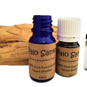 Palo Santo Essential Oil/Bursera Graveolens - for Massage-healers-shamanic practice/energy healing/meditation/Rituals