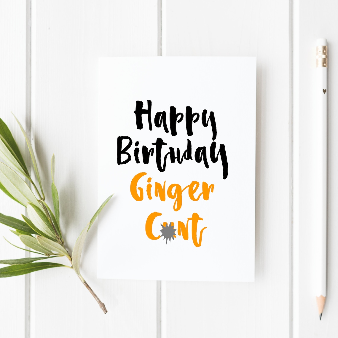 Ginger Birthday Card for Friend for Him for Her Funny Ginger Etsy