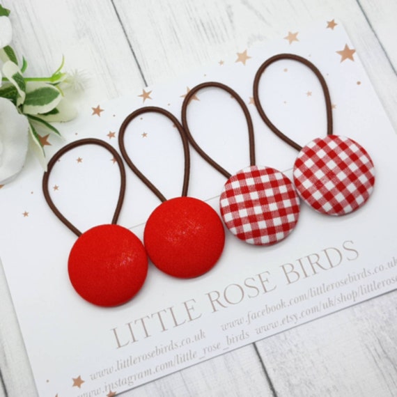 Red best sale hair bobbles