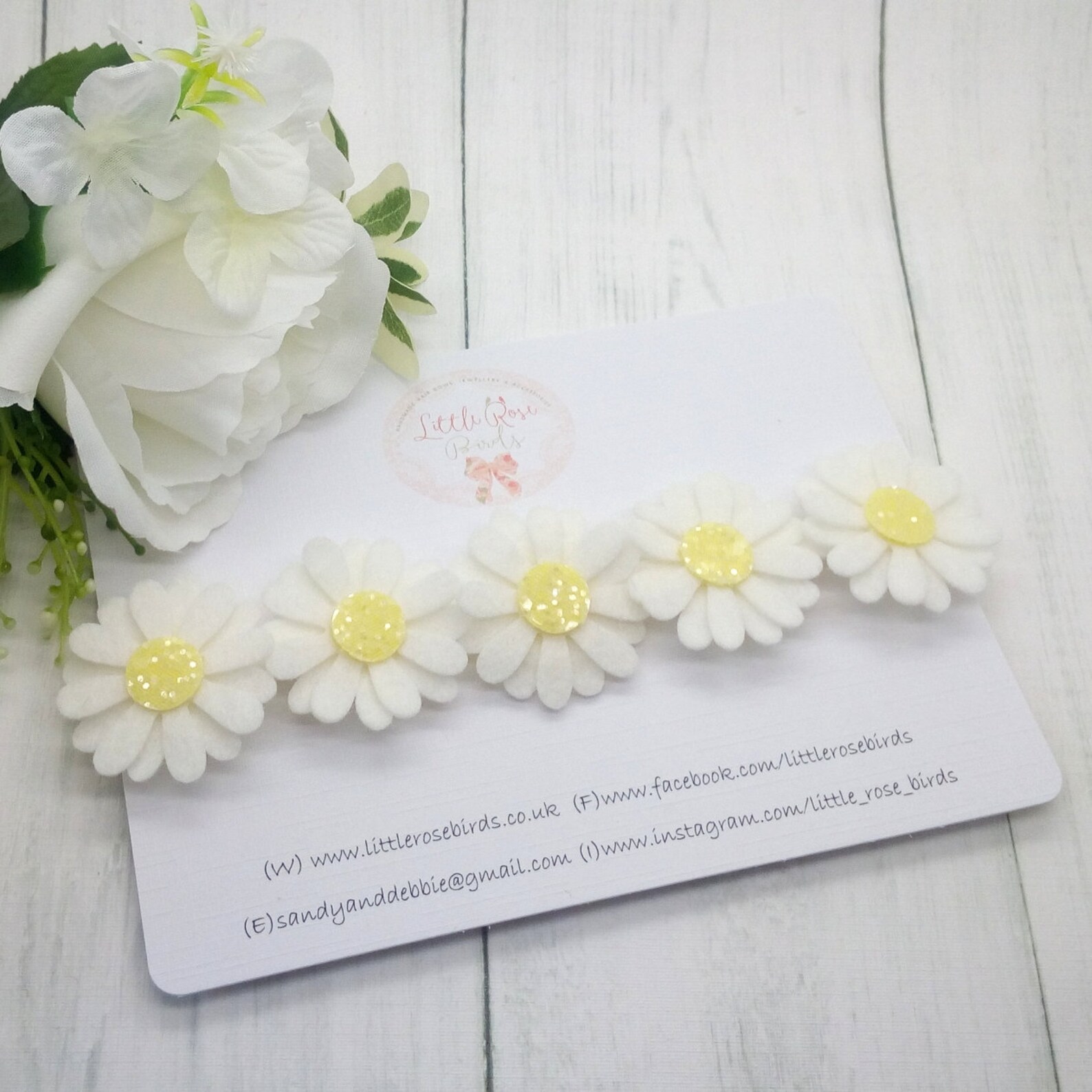 White Daisy Headband Baby Headbands Photo Prop Christening Etsy