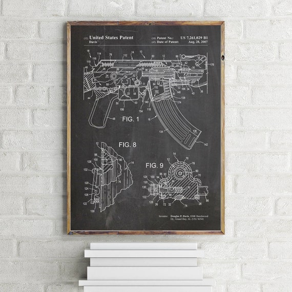 M4 Rifle Army Blueprint Poster Print T083 A4 A3 A2 A1 A0|