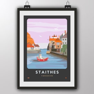 Staithes, Yorkshire - Art Print by Tiv