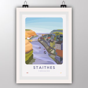 Staithes, Yorkshire - Art Print by Tiv